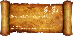 Gyermán Zsanett névjegykártya