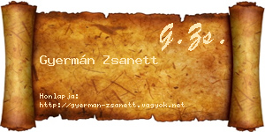 Gyermán Zsanett névjegykártya