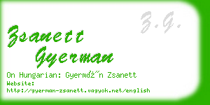 zsanett gyerman business card